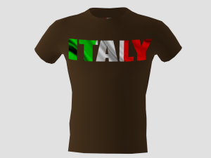 low poly italy shirt dark brown colour Modèle 3D