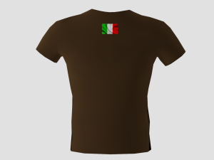 low poly italy shirt dark brown colour Modello 3D