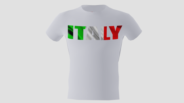 low poly italy shirt white colour 3D मॉडल .c4d .max .obj .3ds .fbx .stl .blend 