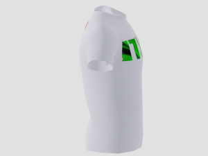 low poly italy shirt white colour 3D मॉडल
