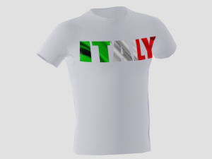 low poly italy shirt white colour 3D मॉडल