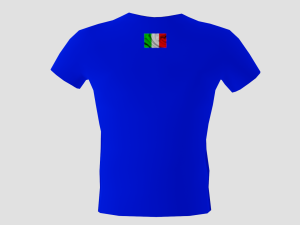 low poly italy shirt blue colour 3D मॉडल