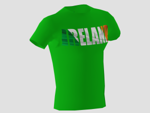 low poly ireland shirt green colour 3D Модель