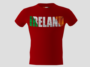 low poly ireland shirt red colour Modelo 3D