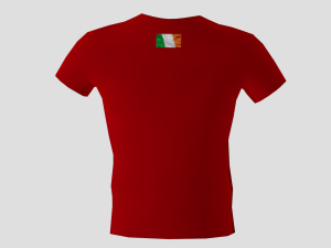low poly ireland shirt red colour 3D Modell