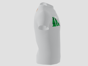 low poly ireland shirt white colour Modello 3D