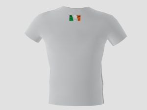 low poly ireland shirt white colour Modello 3D