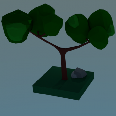 tree low-poly 3D मॉडल .c4d .max .obj .3ds .fbx .stl .blend 