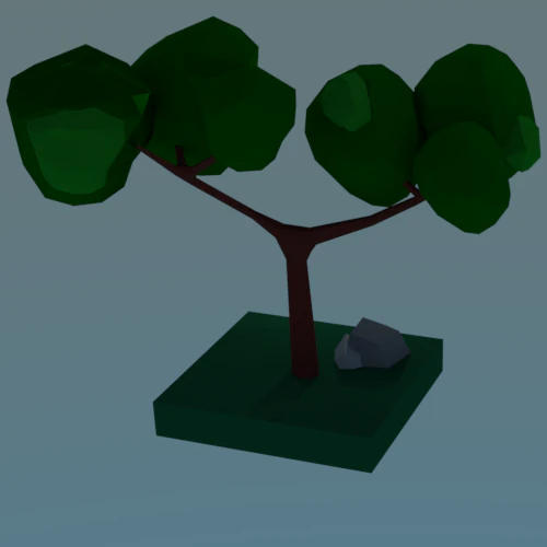 tree low-poly 3D Model .c4d .max .obj .3ds .fbx .stl .blend 