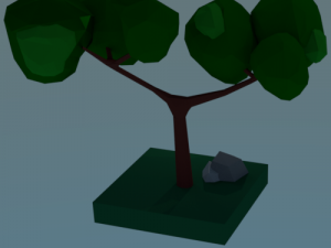 tree low-poly 3D 모델