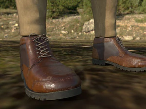 взуття черевики низькополігональна гра готова 3D Модель