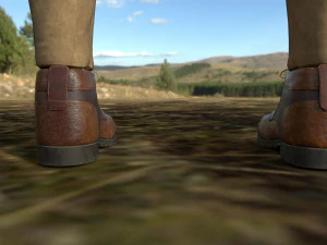 sapatos bota low poly jogo pronto Modelo 3D
