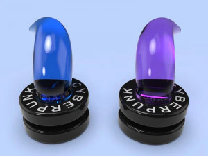 cyberpunk 2077 earrings placide cosplay for print 3D Print Model