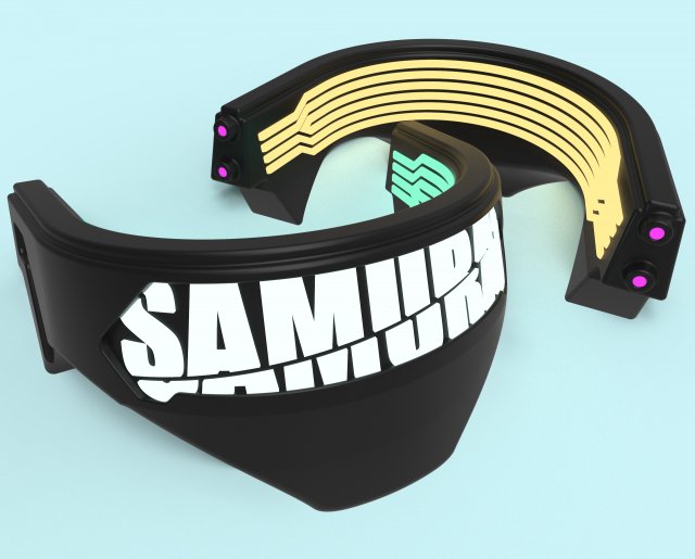 collar cyberpunk 2077 cosplay for print Modelo de Impressão 3D .c4d .max .obj .3ds .fbx .stl .blend 