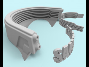 collar cyberpunk 2077 cosplay for print Modelo de Impressão 3D