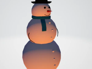 bałwan śniegowy Model 3D