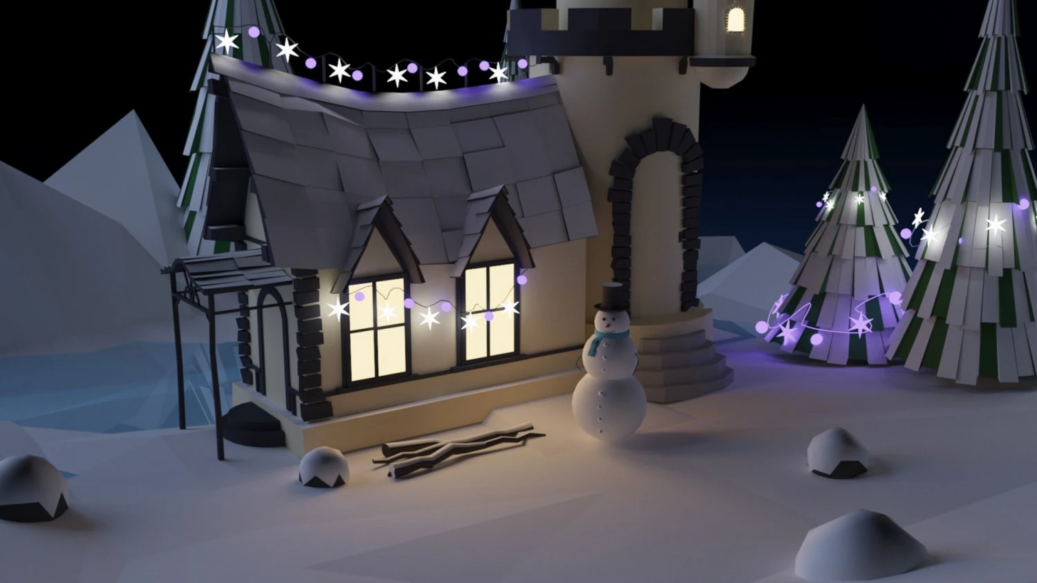 castle 3D Model .c4d .max .obj .3ds .fbx .stl .blend 