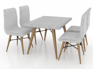 style dining room set Modello 3D