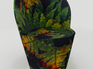 arm chair cherry leaf Model 3D