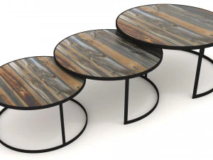 yellow sofas and coffee tables 3D Model