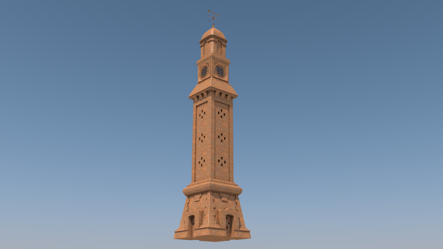 alqashla tower landmark 3D 模型 .c4d .max .obj .3ds .fbx .stl .blend