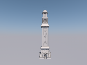alqashla tower landmark 3D 模型