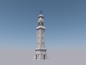 alqashla tower landmark 3D 模型