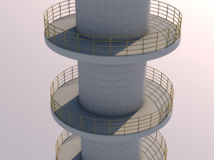 baghdad tower landmark in baghdad iraq 3D Model