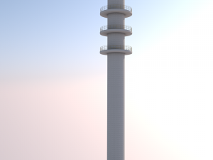 baghdad tower landmark in baghdad iraq 3D Model
