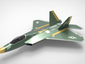f-22 green army 3D Model