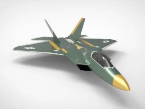 f-22 green army 3D Model