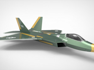 f-22 green army Modello 3D