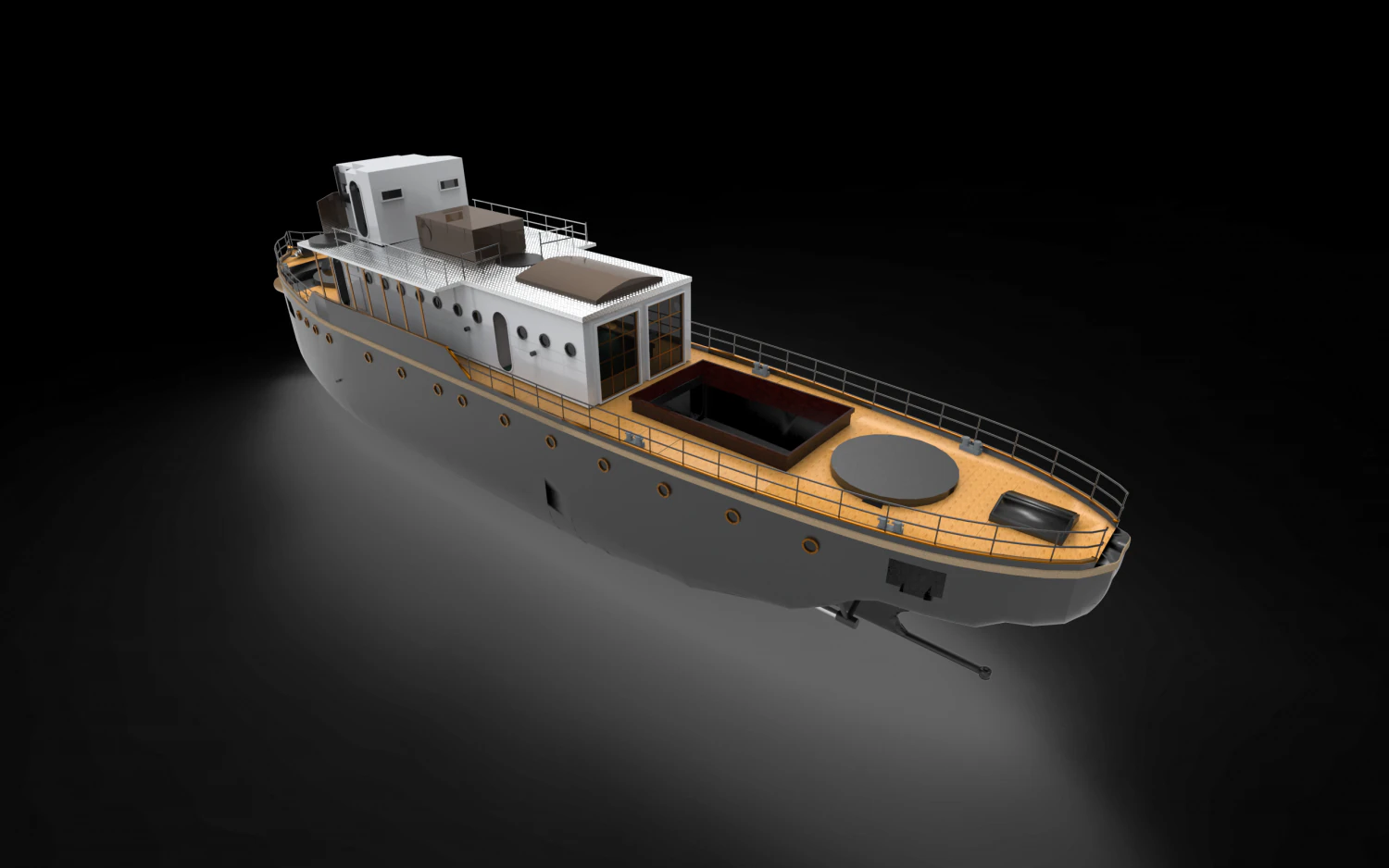 bow axe hull ship 3D Model .c4d .max .obj .3ds .fbx .stl .blend 