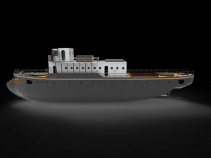 bow axe hull ship Modèle 3D