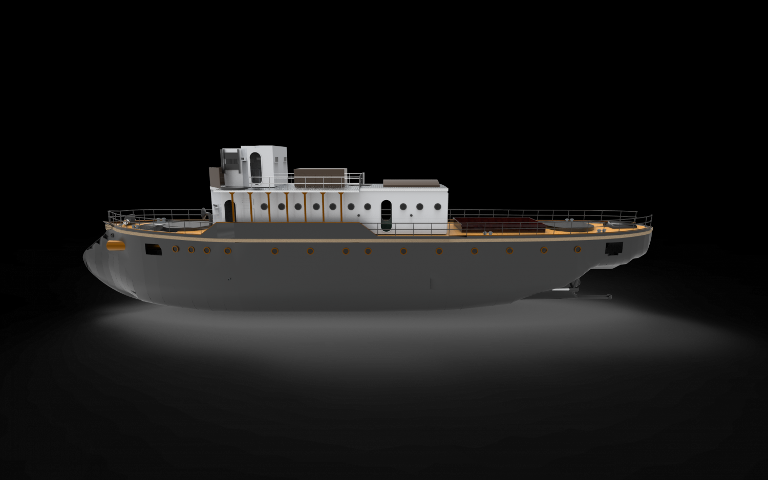 Steam ship 3d model фото 67