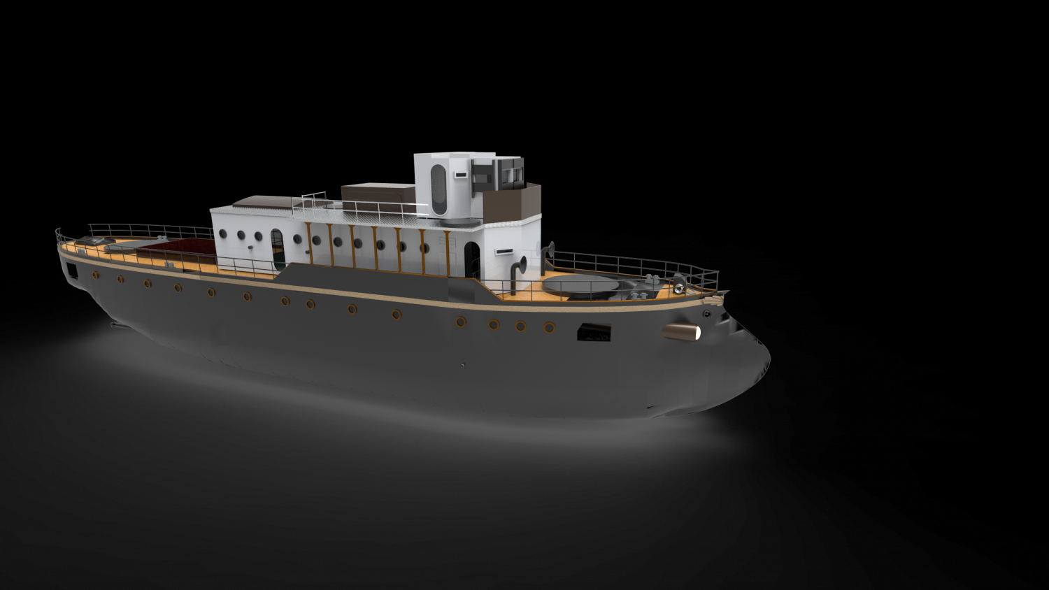 Steam ship 3d model фото 89