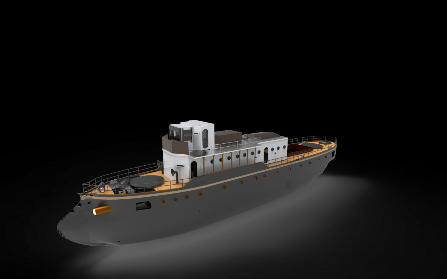 Steam ship 3d model фото 76