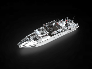 combat boat 90 Model 3D