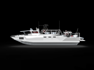 combat boat 90 Model 3D