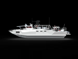 combat boat 90 3D Model