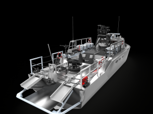 combat boat 90 Model 3D