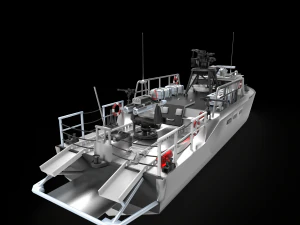 combat boat 90 3D Model