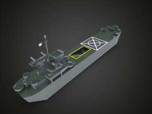 landing ship tank Model 3D