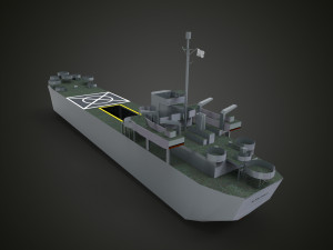 landing ship tank Model 3D