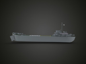 landing ship tank Model 3D