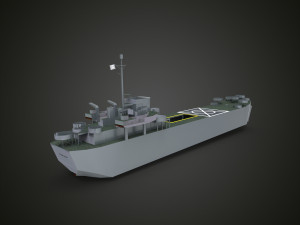 landing ship tank Model 3D