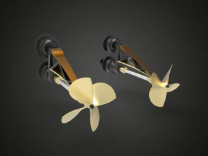 h&eacute;lice de acionamento Modelo 3D