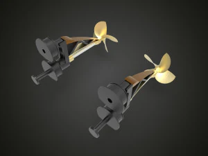 h&eacute;lice de acionamento Modelo 3D