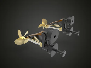 h&eacute;lice de acionamento Modelo 3D