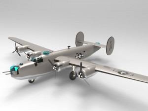 consolidated b-24 liberator 3D Model
